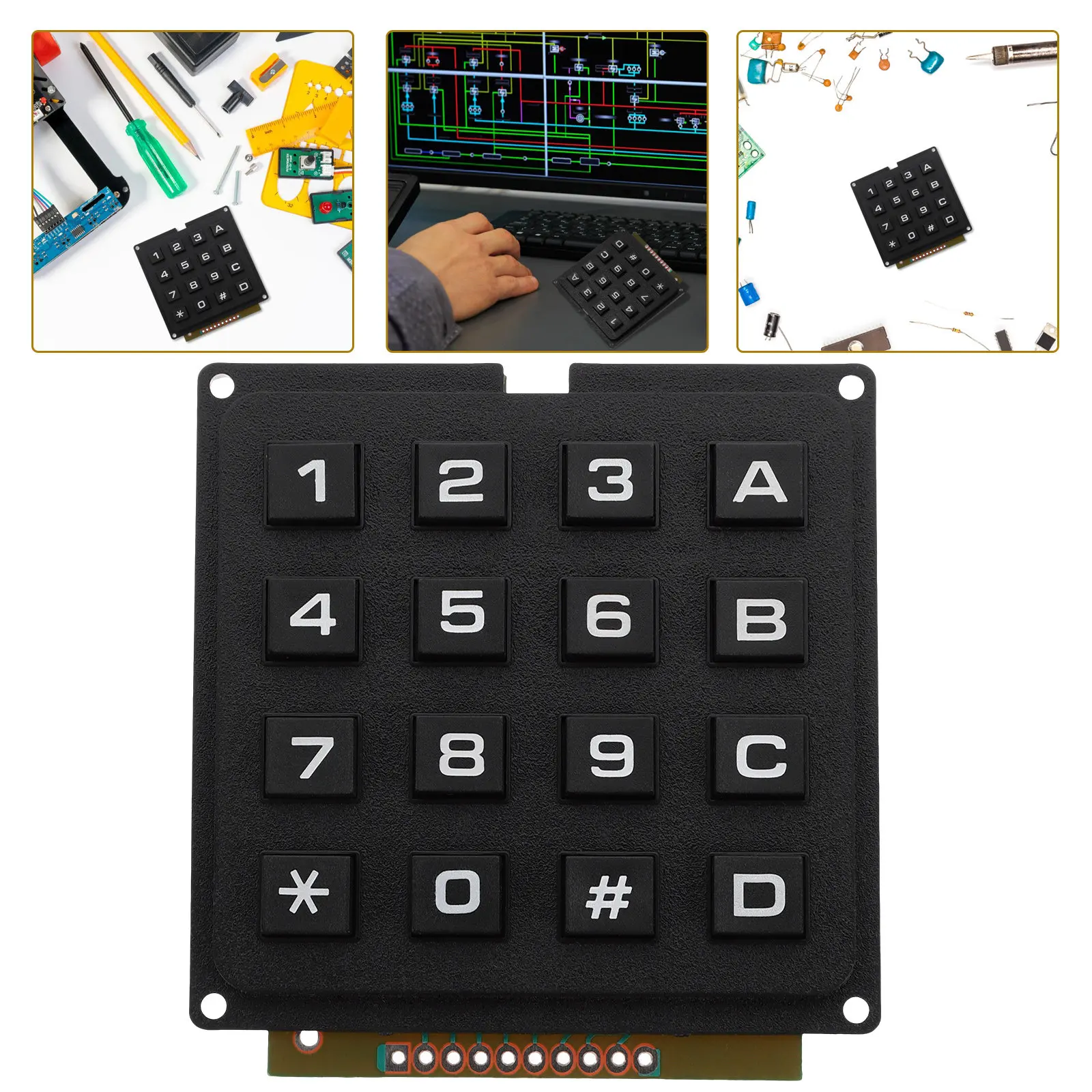 

Single Chip 16 Key Membrane Keypad Keyboard Module Industrial Matrix External Keypad Keyboard Module Array