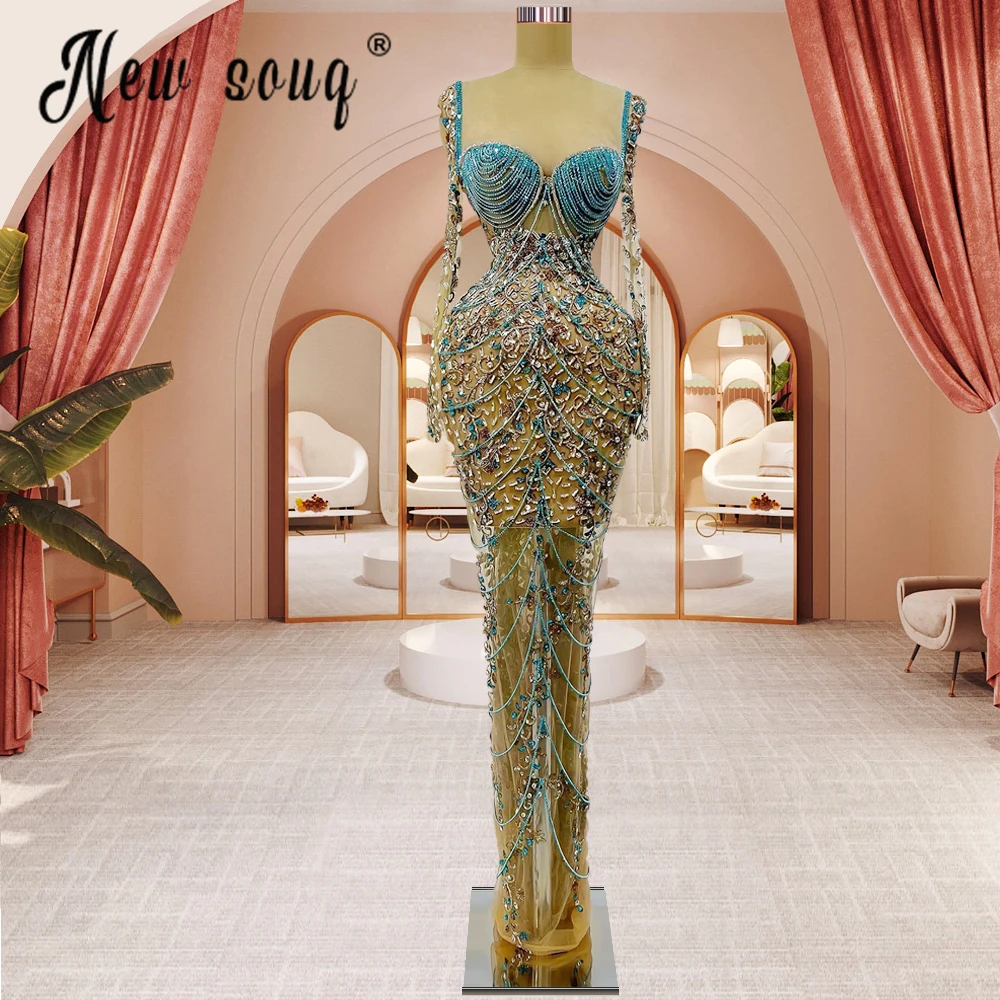 

Tailor-made Evening Dress Beading Luxury Formal Prom Gowns Rhinestone Special Occasion Dresses New Arrived Mermaid Party Gowns