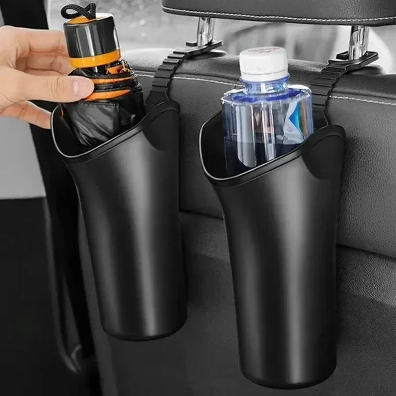 1/2 Piece Car Waterproof Umbrella Set Multi Functional Car Storage Garbage Can Car Rear Seat Umbrella Frame Beverage Rack