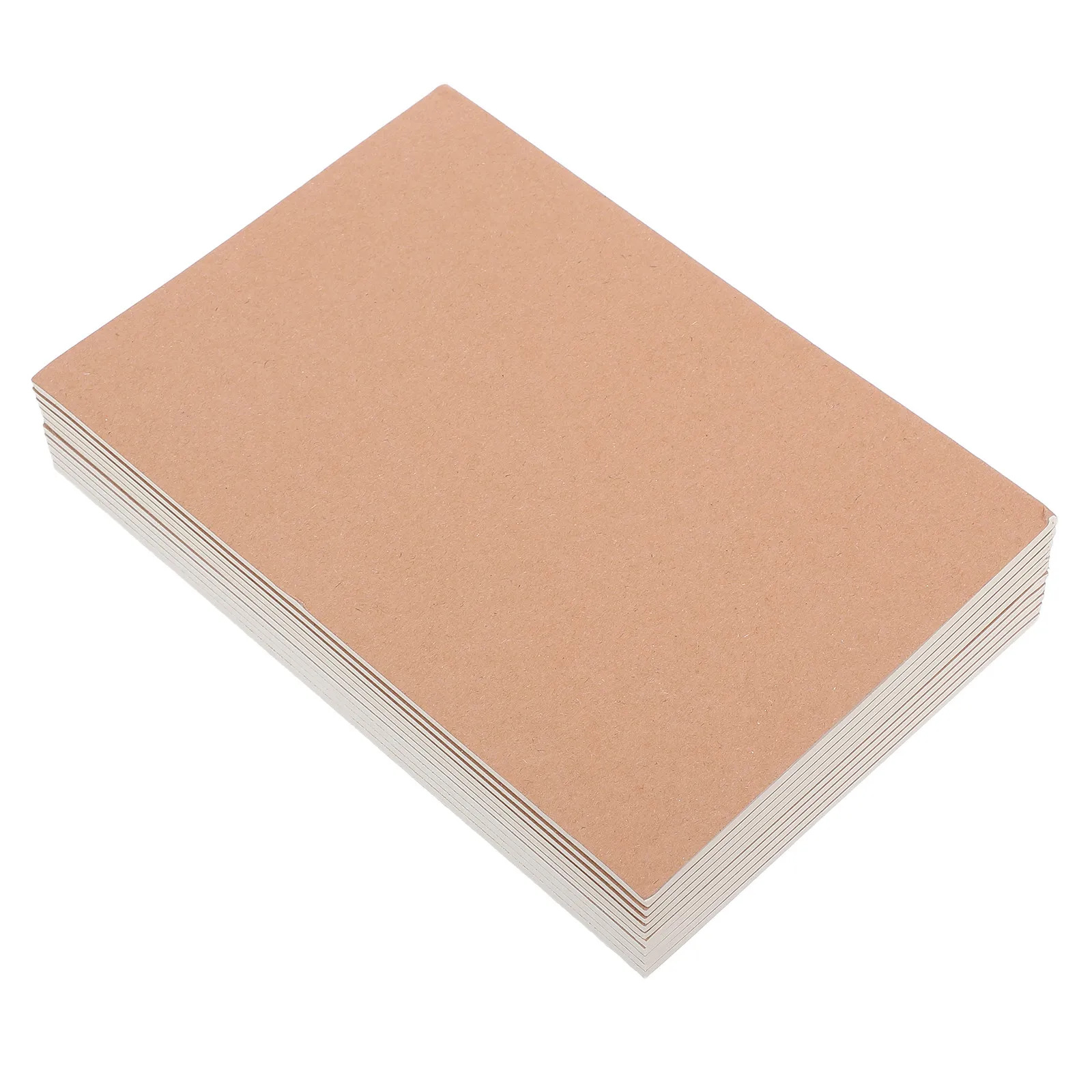 10Pcs Mini Kraft Notebooks Blank Unlined Sturdy Cover Sketch Writing Journal School Project Notebook for Students