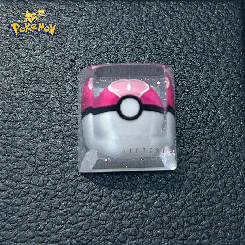

Pokemon Pokeball Love Ball Keycaps Mechanical Keyboard Resin Transparent Keycap Pokemon Ball High quality personalized gifts