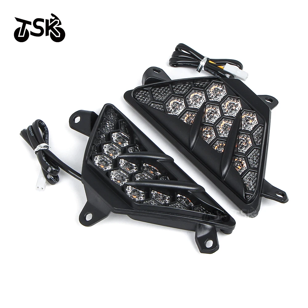 

For KAWASAKI NINJA 300 400 ZX-25R NINJA650 NINJA1000SX ZX6R Z1000SX Motorcycle Front LED Turn Signal Indicator Flasher Light