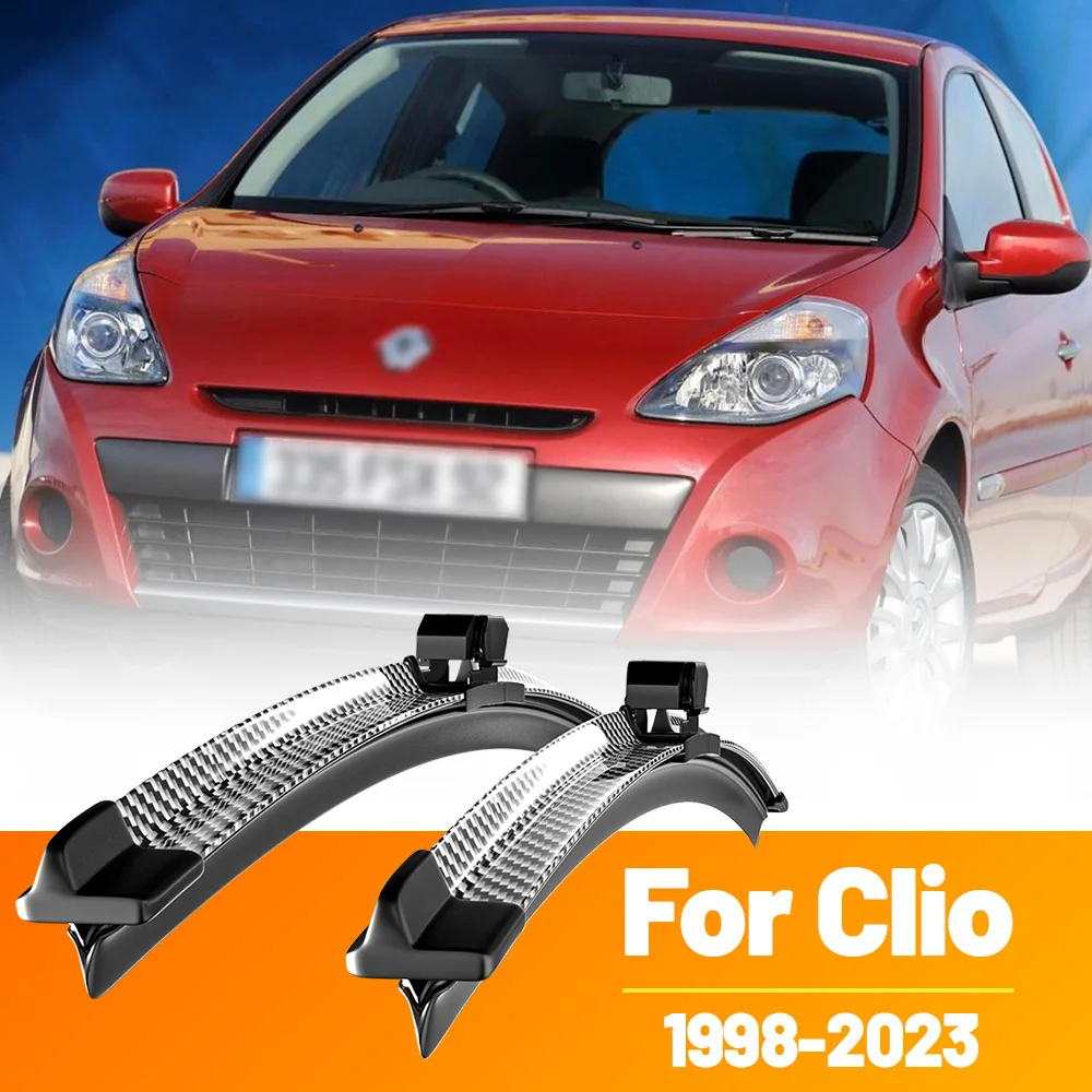 2 Stück Frontscheibenwischerblätter aus Kohlefaser für Renault Clio 2 3 4 5 1998-2023 2005 2012 2013 2018 2019
