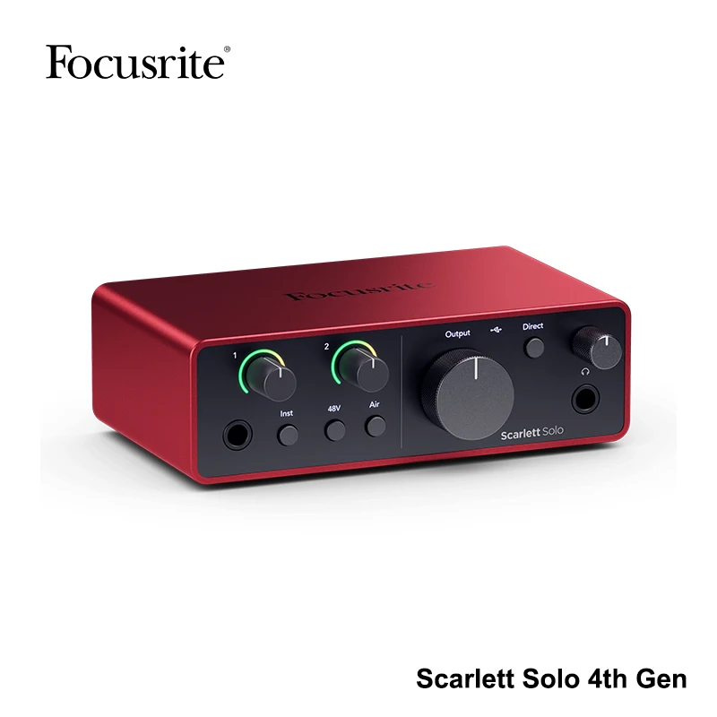 Focusrite Scarlett Solo 4th Gen USB Audio Interface for the Guitarist Vocalist High-Fidelity Studio Quality Recording