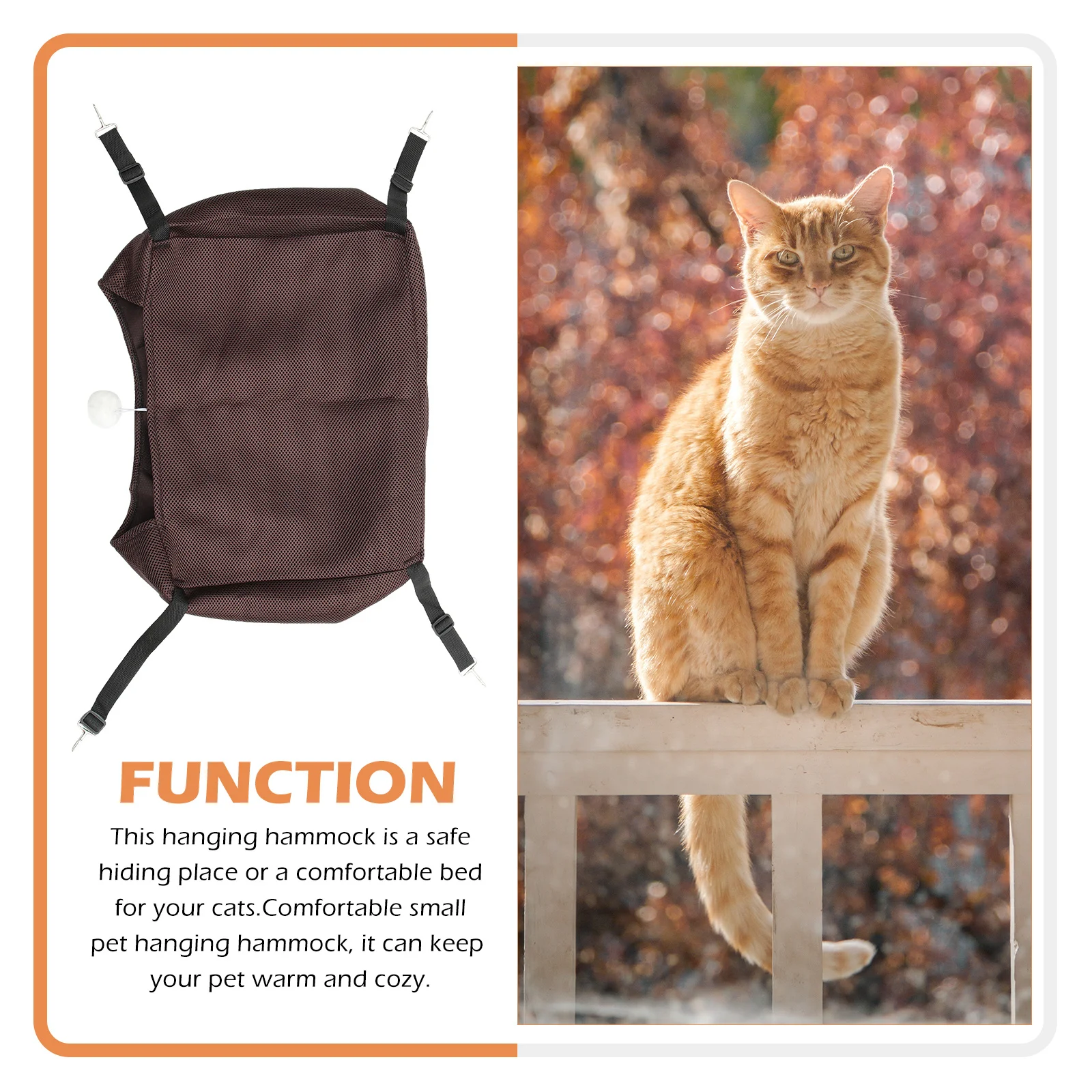 Cat Hammock Hanging Nest For Cats Multi-Functional Pet Sleeping Bed Breathable Kitten Cage Cozy Warm Small Animal Rest Place