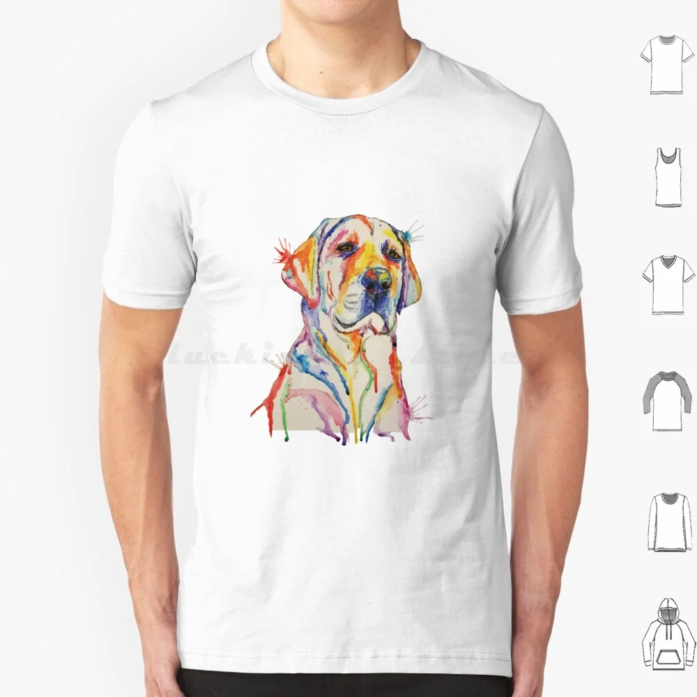 Camiseta de acuarela de laboratorio amarillo para hombres, mujeres y niños, 6xl, perro Labrador Retriever