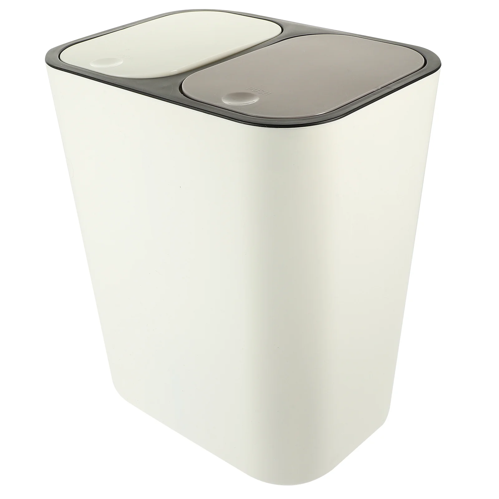 

Double-grid Trash Cans Garbage Double-port Waste Paper Basket Container Ash-bin Office