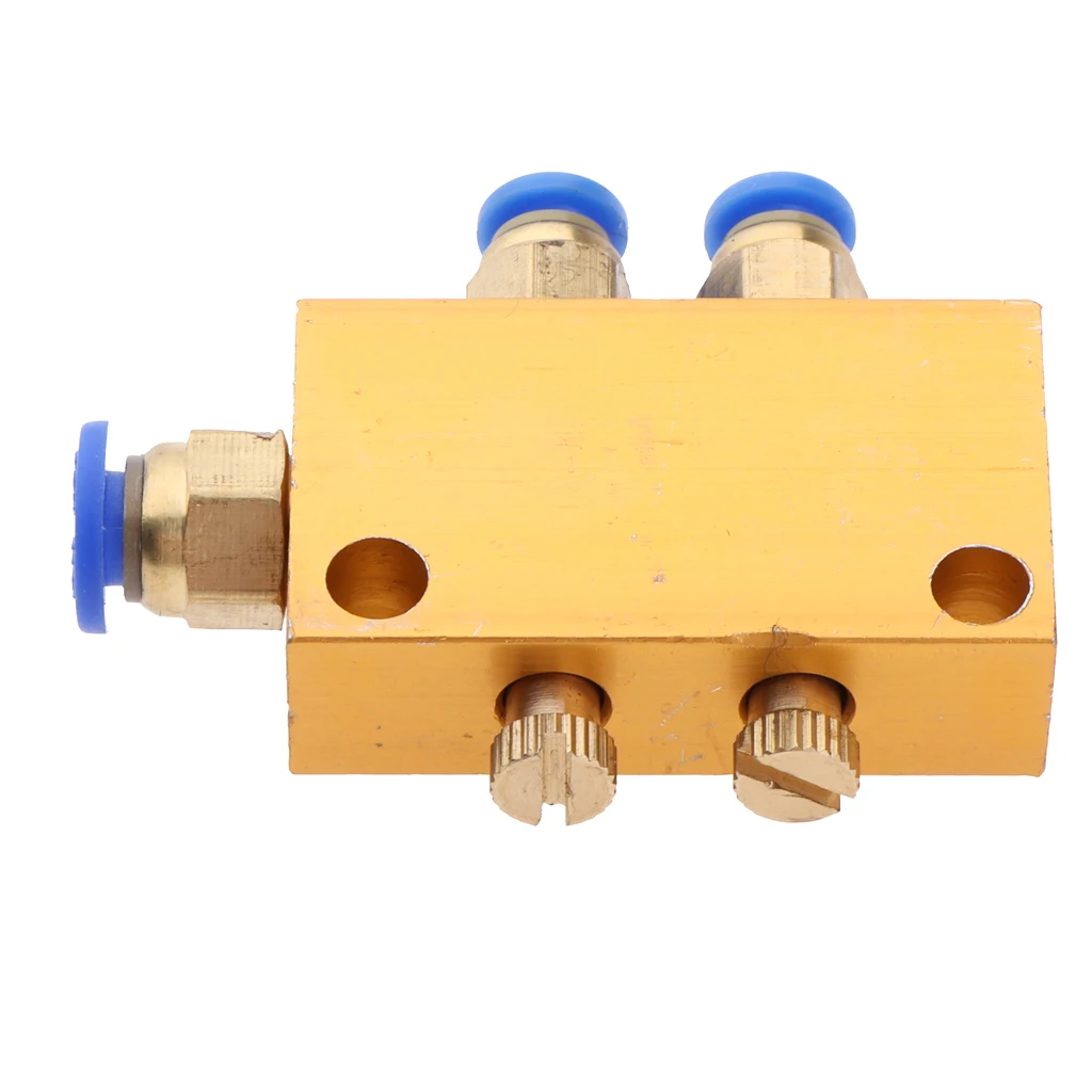 Adjustable Brass Lube Oil Piston Distributor Multi Way Manifold Block for CNC Machine Lubrication System