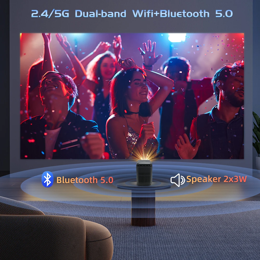 TouYinger ET31 Pro Max ST Mini proyector portátil 4K Wifi Android dispositivo de proyección de haz Led para teléfono móvil cine en casa inteligente