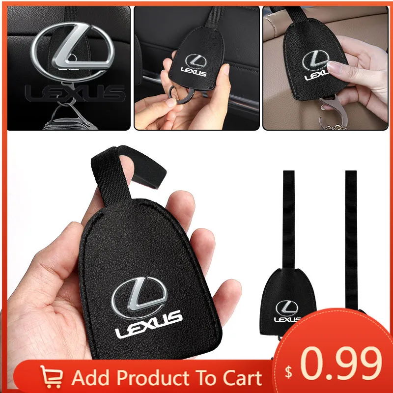 

Кожаные наклейки для интерьера автомобиля, крючки для спинки сиденья, портативная подвесная сумка-органайзер, аксессуары для Lexus ES300 RX330 RX300 GS300 IS250 IS20