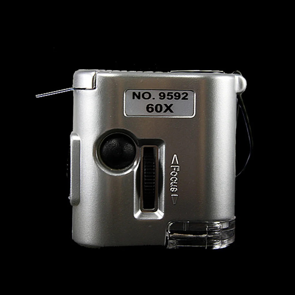 

Mini 60x Microscope Magnifier Light Portable Jewelry Appraisal Loupe for Jewelry Currency Detection Ceramics Integrated