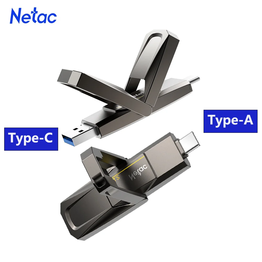 

USB-накопитель Netac US5 USB3.2 Gen 2 128G 256G 512G 1T Type-C, твердотельный флеш-накопитель 550 МБ/с, бесплатная доставка для телефонов и ноутбуков
