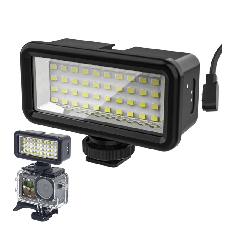 

Подводная светодиодная вспышка Sheingka 40 м, водонепроницаемое освещение для дайвинга для экшн-камеры Gopro Hero 11 10 9 8 DJI Action 3