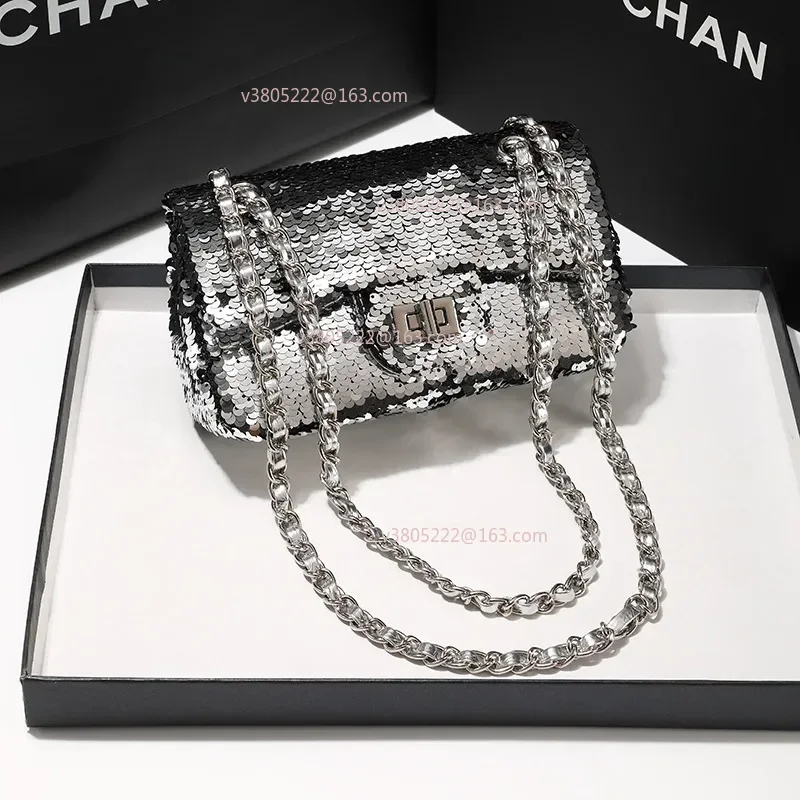 حقيبة كتف نسائية جديدة على شكل سلسلة كاجوال بسيطة ومجوهرات جلدية كروس مزينة بملمس عالي الجودة وخفيف الوزن