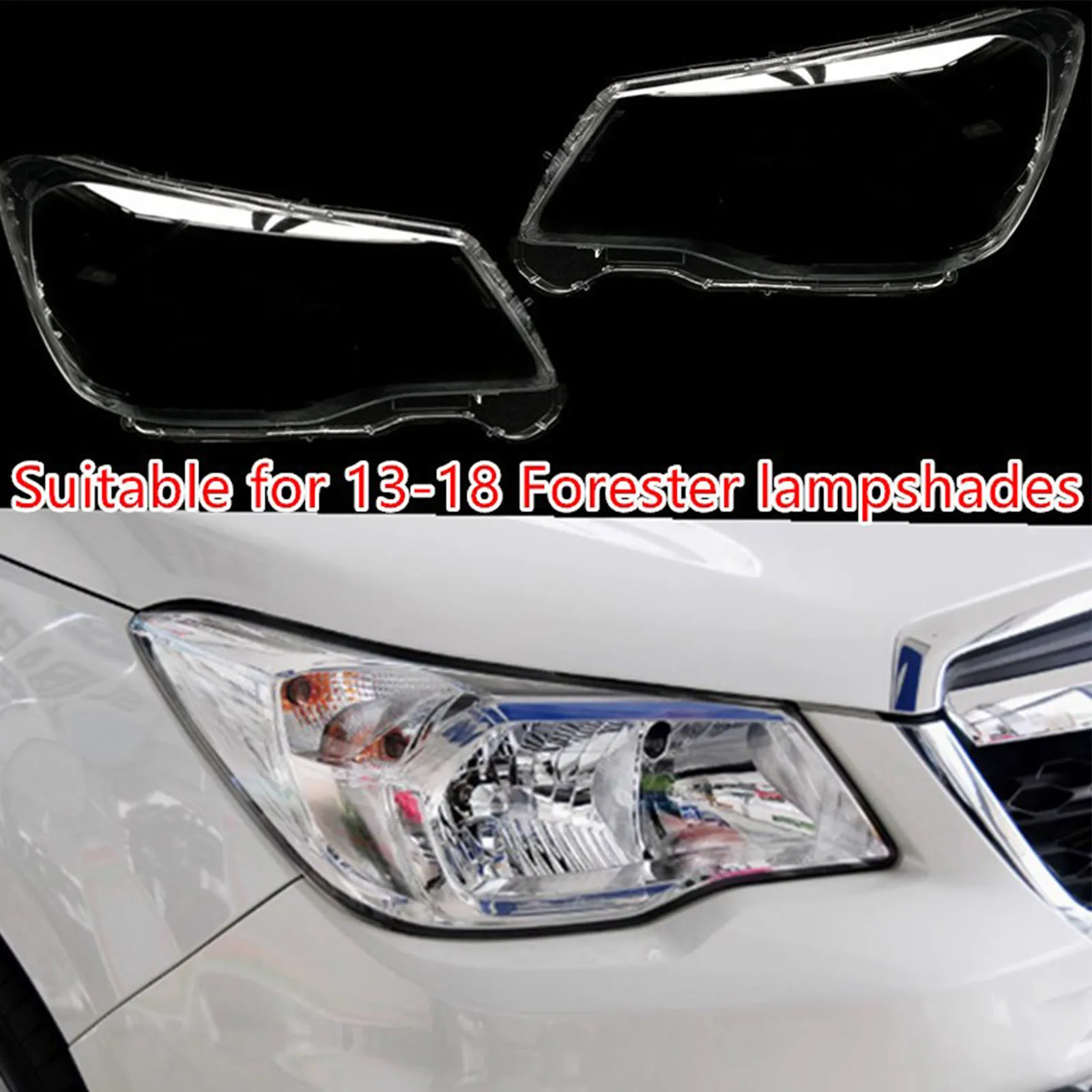 

Transparent Plastic Headlight Cover for Subaru Forester 2013-2015 - Replace Original Glass Lamp Shell