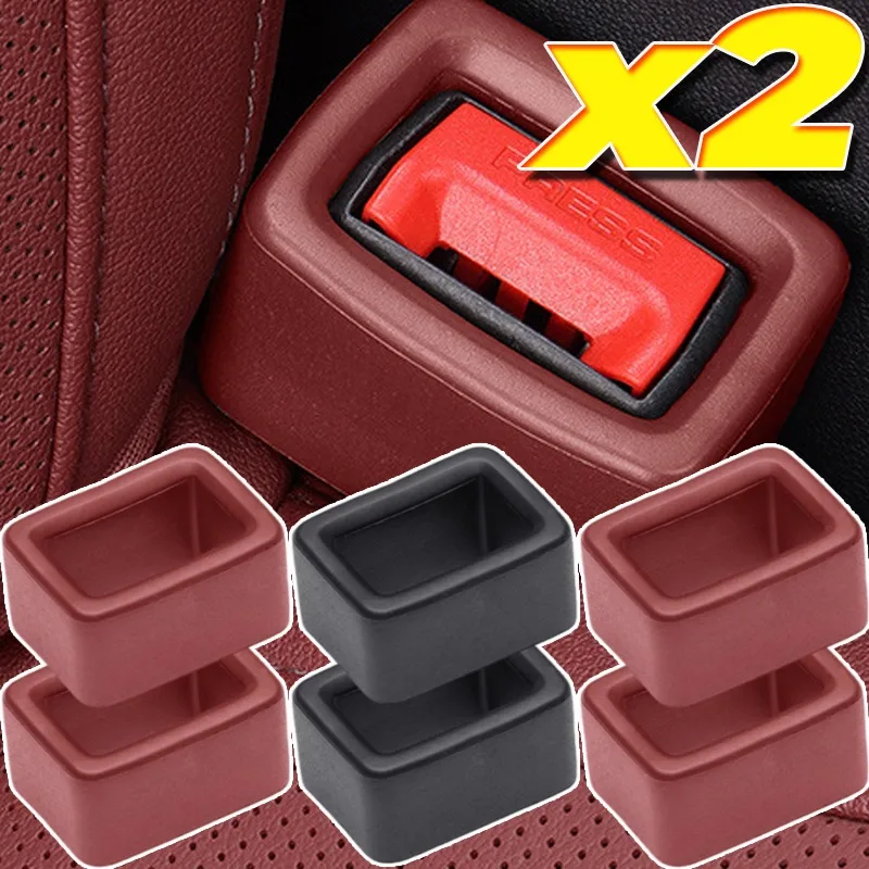 1/2 pezzi protezione fibbia cintura di sicurezza per auto supporto staffa slot protezione pulsante cintura di sicurezza antigraffio accessori interni auto
