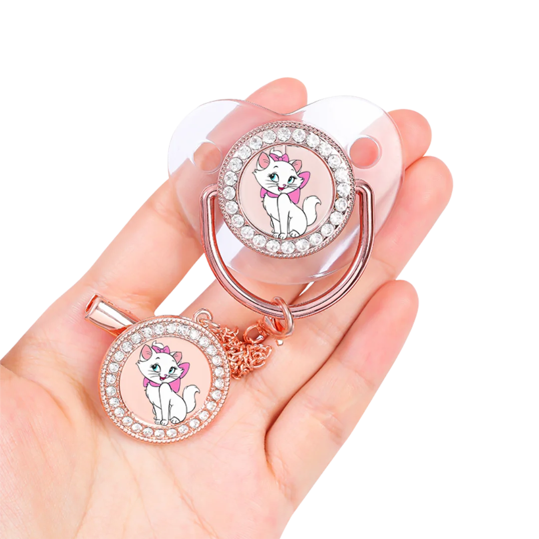 Conjunto de chupetas para bebês, chupeta de silicone de grau alimentício com bicos fofos e mastigáveis, item indispensável para bebês que amamentam de 0 a 18 meses.