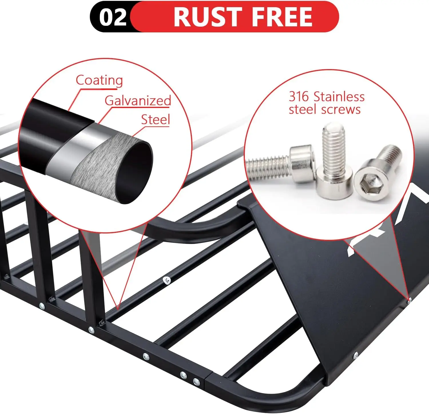 

74” x 39” x 8” Small SUV Roof Rack Cargo Basket