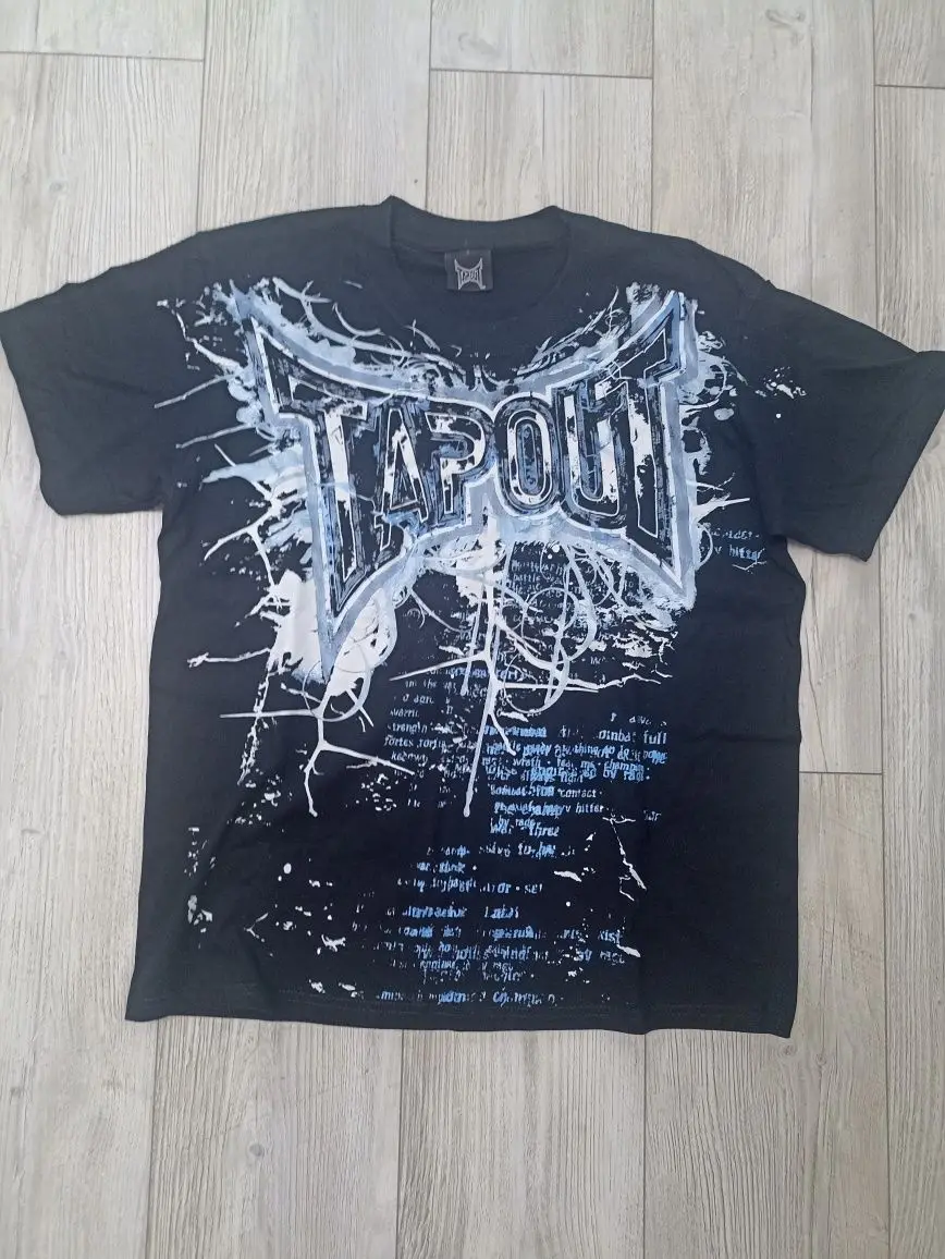 Tapout T Shirt Y2K Tops Hip Hop Punk Rock Graphic Print Oversized TShirt Men Women Round Neck Cotton Short Sleeve Tops Clothes