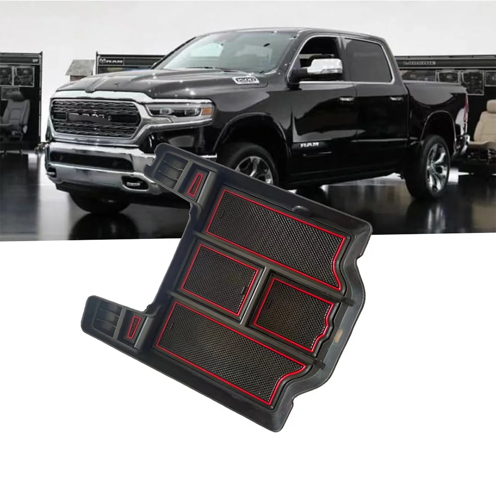 

Car Armrest Storage Box Tray For Dodge RAM 1500 2500 3500 2019-2023 Accessories Glove Box Center Console Organizer Container