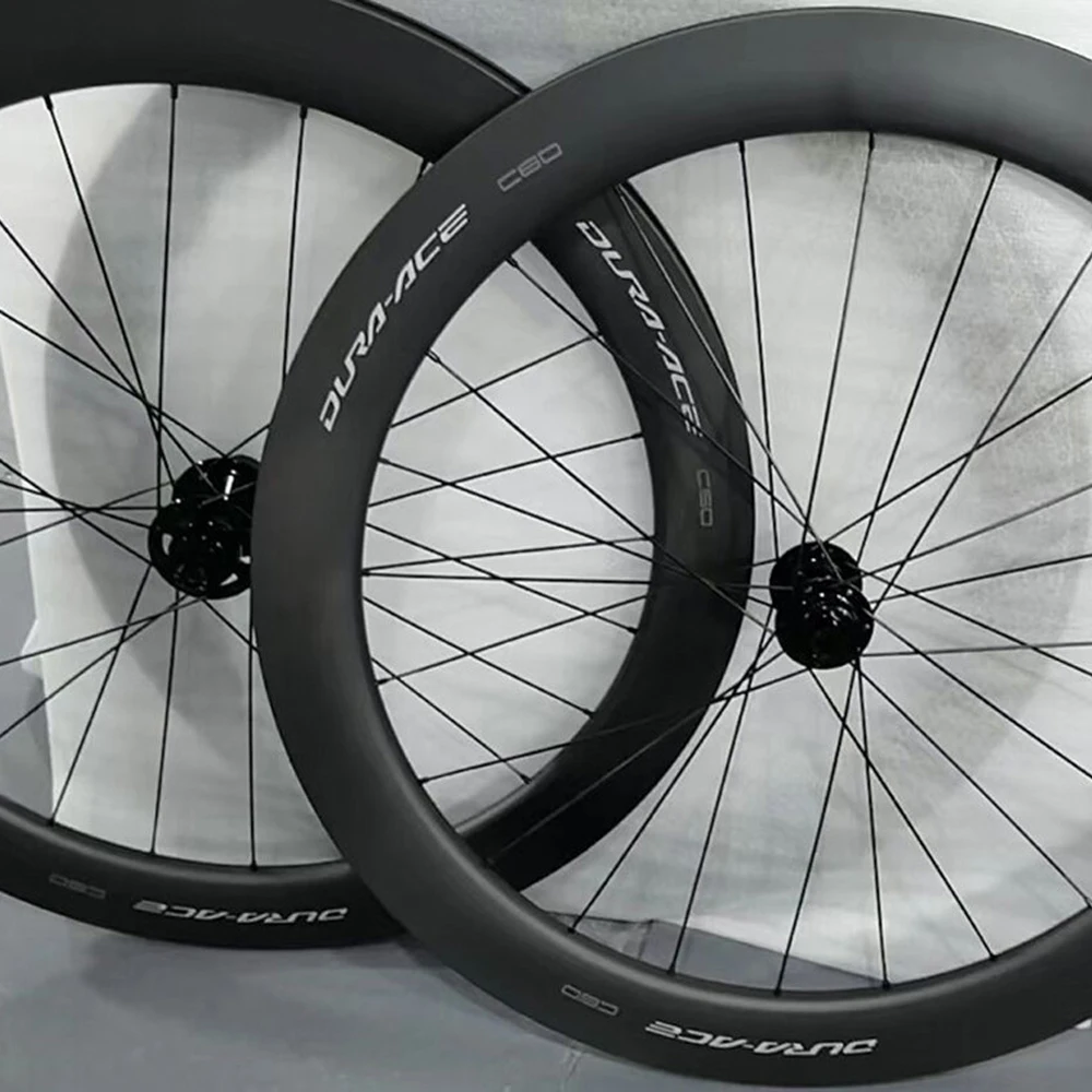 

D-A Bicycle Carbon Wheels Clincher, Tubeless, 60mm Rim Brake, Road Bike Wheelset, 25mm Width