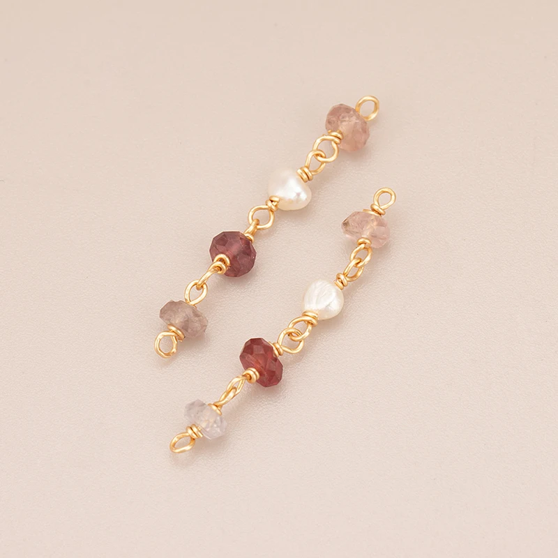 assoonas, 2 Stück/Lot, ME28, Schmuckzubehör, 18k vergoldet, Kupfer, Naturstein, handgefertigt, Anhänger, DIY-Anhänger, Schmuckherstellung – Detail 6