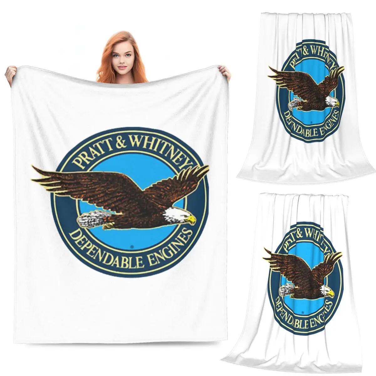 

Pratt & Whitney Logo Dependable Engines Blanket Flannel Sofa Throw Blanket Couch Bedding Travel Throws Bedspread Quilt