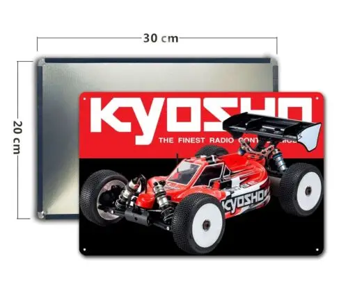 Rc Car Metal Sign Poster Kyosho Mp9-e Off-Road Buggy 20x30cm