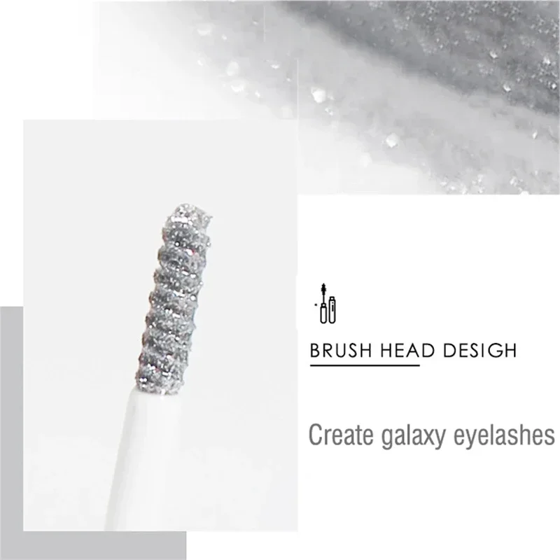 Heallor Diamant Glitter Mascara schnell trocknen Wasser tropfen Make-up lang anhaltende wasserdichte Curling dicke glänzende Wimpern Mascara Schimmer