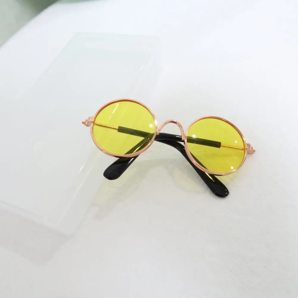 10CM Round Frame metal Doll Glasses or 20cm Cotton Doll Toy Decorative Glasses Miniature Eyeglasses Idol Dolls Accessories