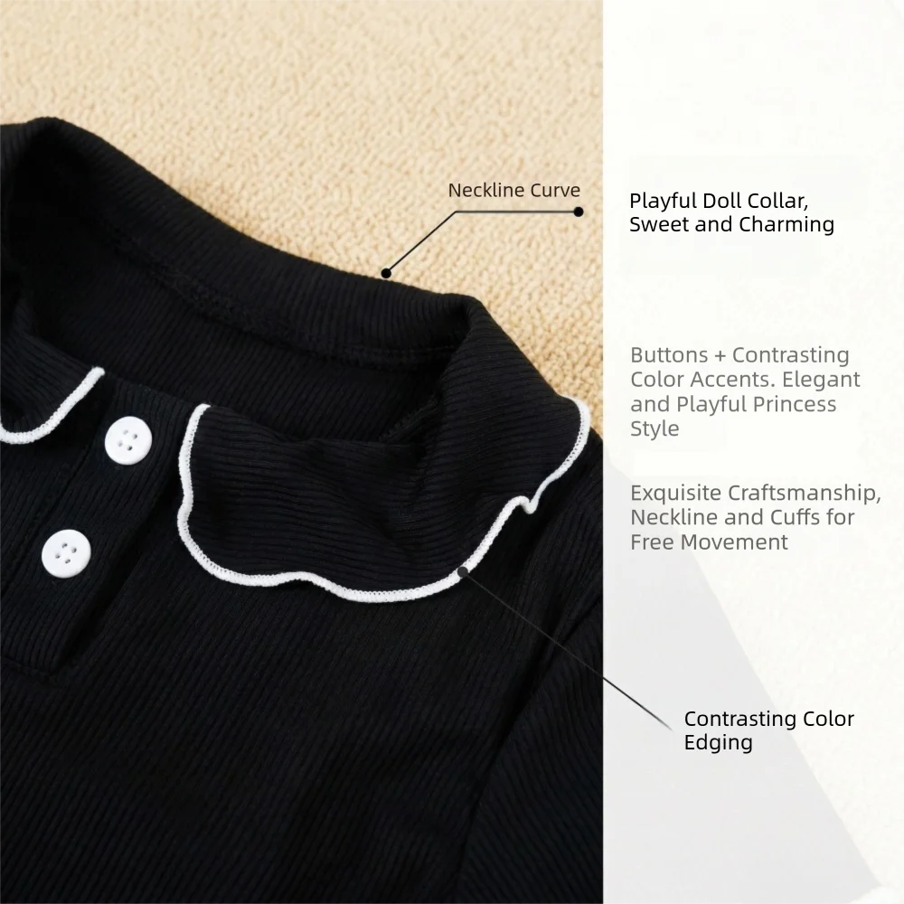 Fashion Sweet Short Sleeve T-Shirt Soft with Collar Half Sleeve Top Thin Childrens T-shirt Summer