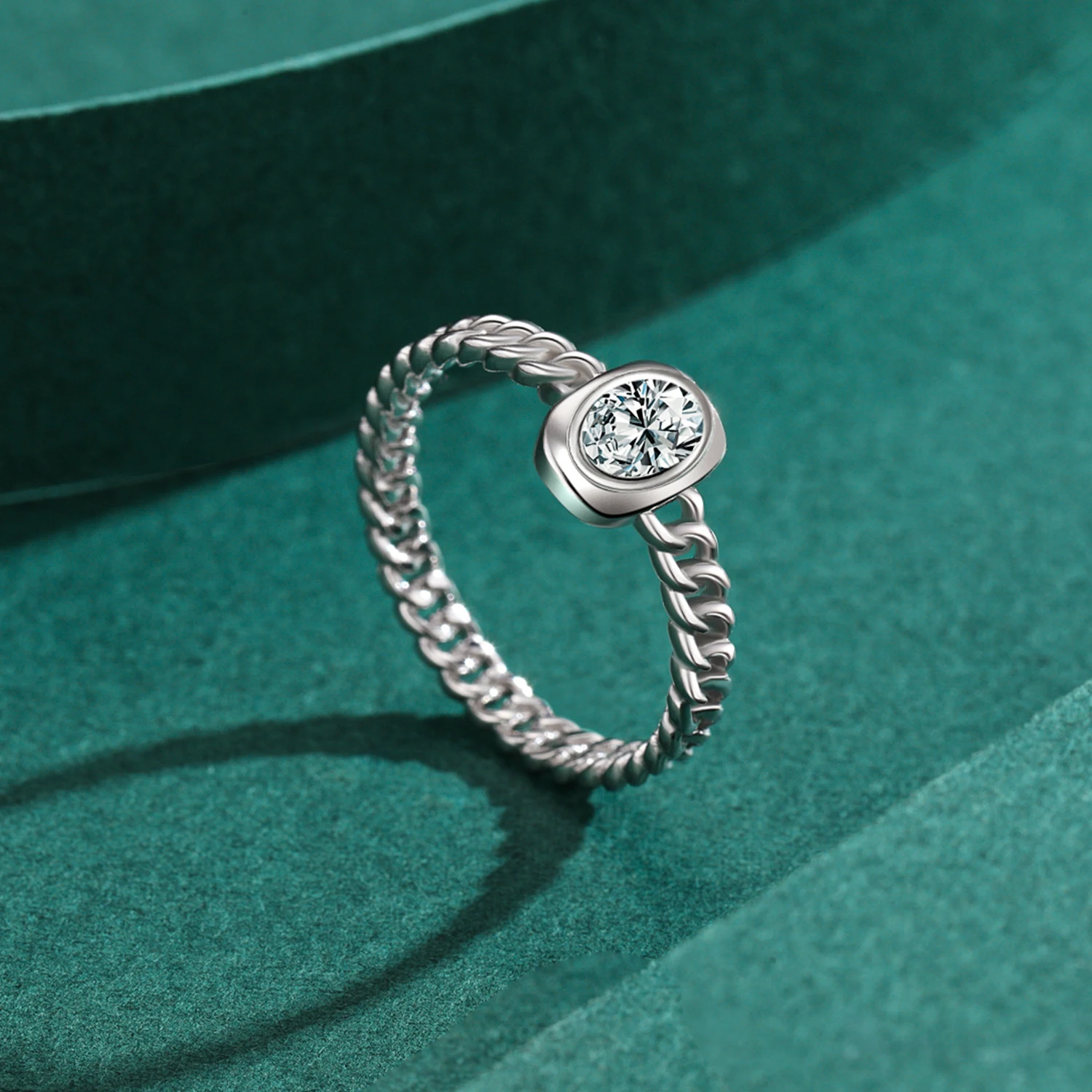 MODIAN 925 Sterling Silver Hollow Lock Clear CZ Rings for Women 2021 New Party Rectangle Ring Fine Wedding Jewelry Bijoux Gifts
