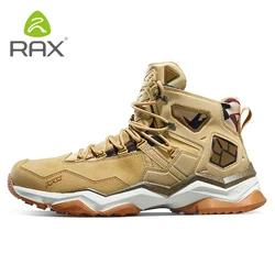 Rax Genuine Leather Hiking Shoes Men Waterproof Outdoor Mountain Boots Men Hunting Walking Boots Sneakers Outdoor Trekking Shoes