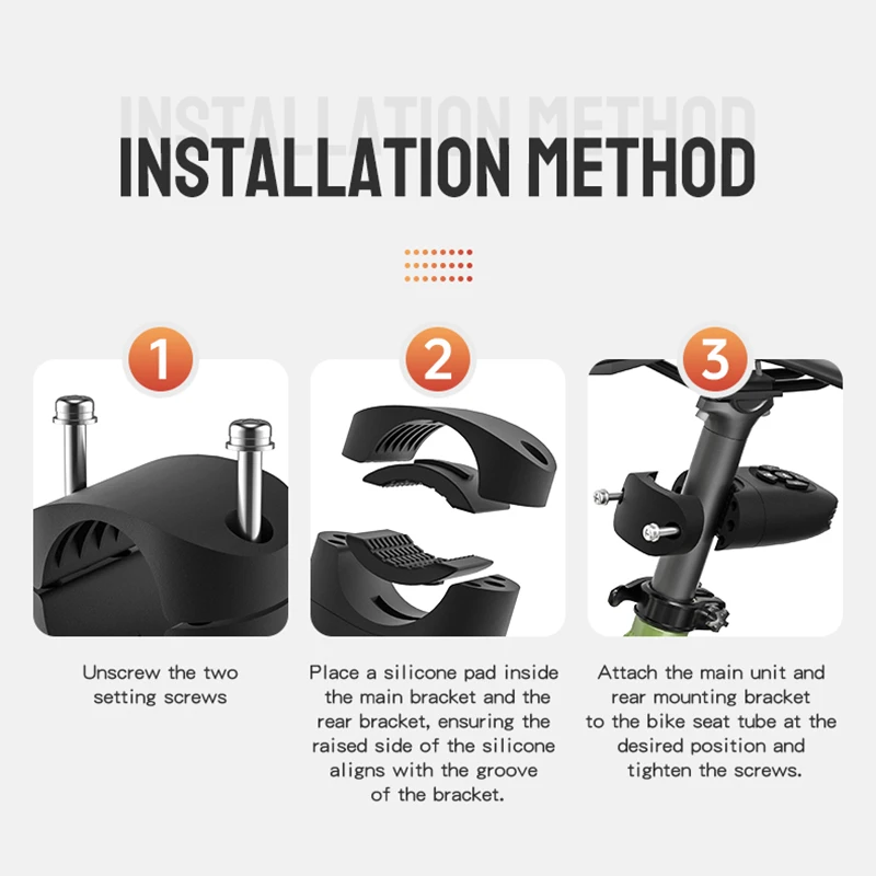 4 Mode Smart Alarm Bicycle Tail/Brake Light 3 In 1 IP65 Waterproof One Touch Arming Night Cycling Outdoor LED Warning Lights