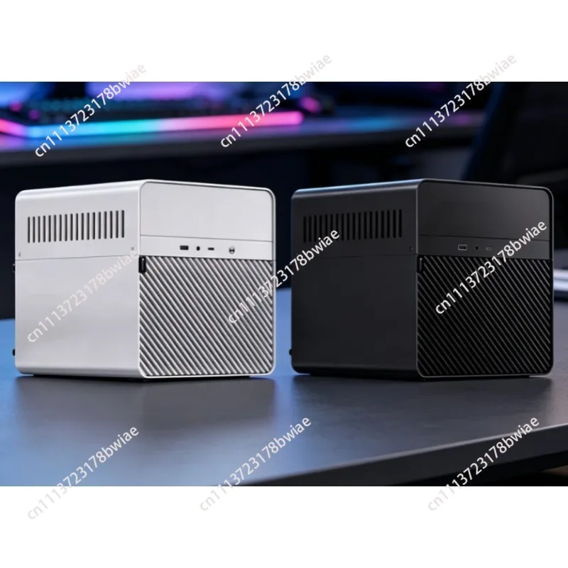 Mini NAS chassis ITX mini aluminum strip steel plate bracket 130mm CPU cooler 5-bay hard drive storage case