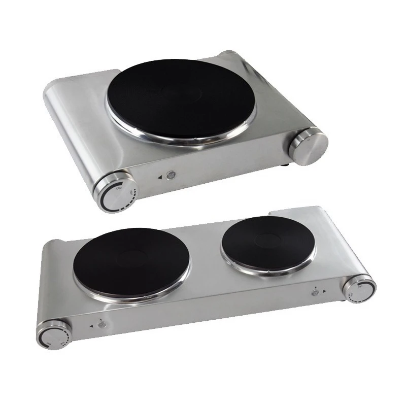 

Stir-fried double-head electric heating stove household cooking glass pot
