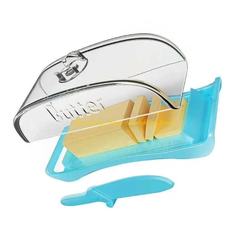 

W8EA Butter Dish with Lid Decorative Butter Storage Holder Plate Organizers