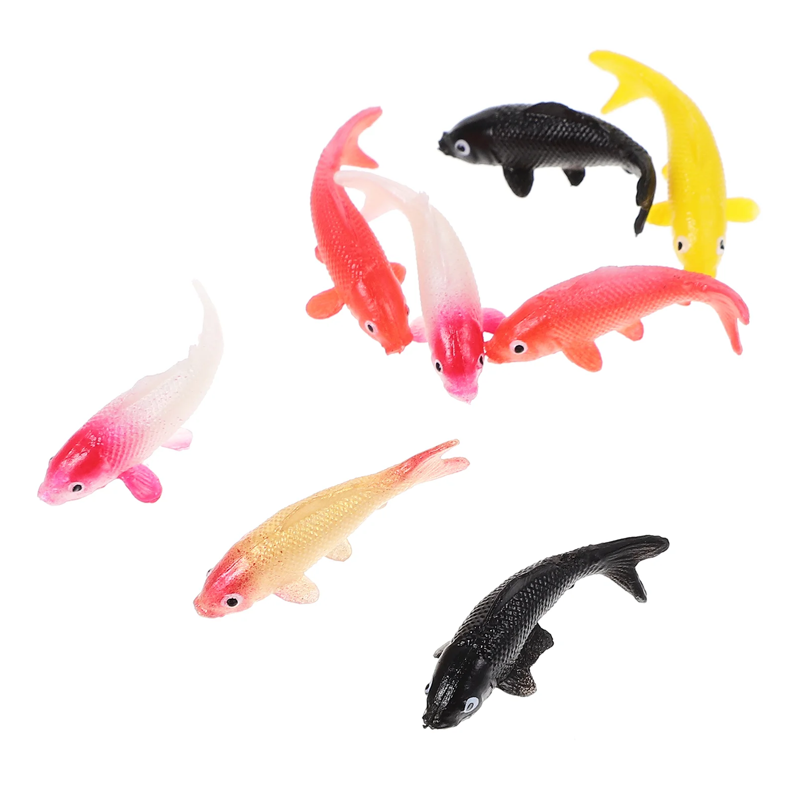 

2 Count Dollhouse Toys Landscaping Miniature Goldfish Model Statue Figurines Plastic for DIY