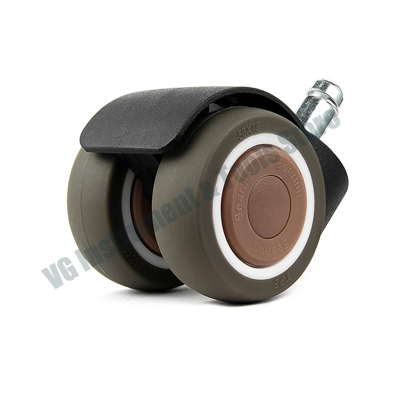 5Pcs Universal Mute Chair Wheel 2 inch M11x21 Office Chair Caster Replacement Casters Rubber Soft