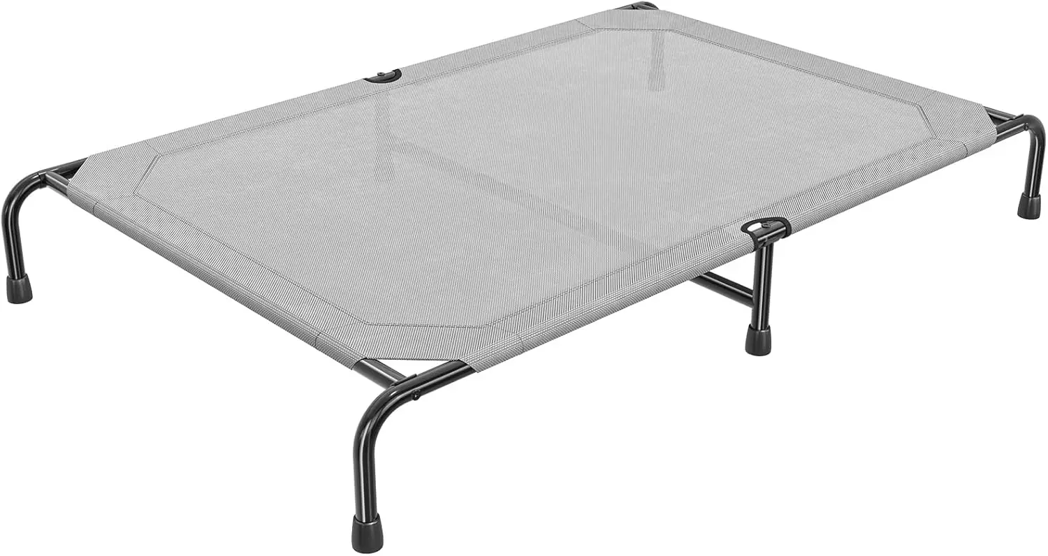 

Raised Dog Bed for Extra Large Dogs, Waterproof XL Dog Cot, Outdoor Elevated Pet Bed, 60.25" x 37.25", Grey