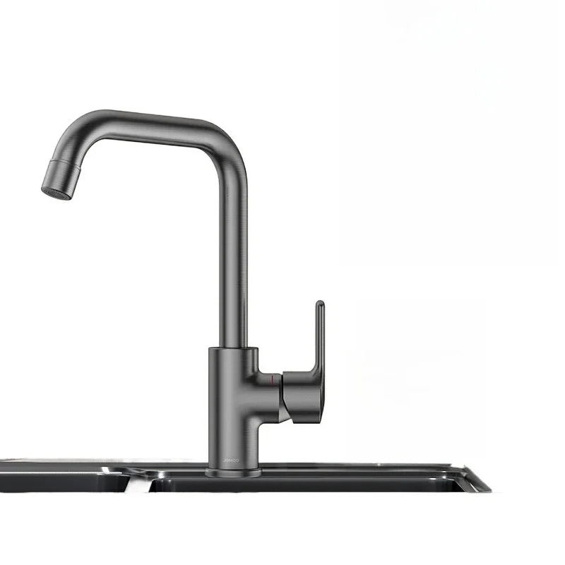 

Single handle single hole kitchen hot and cold faucet, universal rotating splash-proof dishwashing faucet 33186