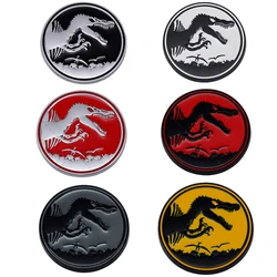 3D Metal Car Tyrannosaurus Rex Velociraptor Raptor Dinosaur Jurassic Park Logo Trunk Body Badge Emblem Sticker Auto Accessories