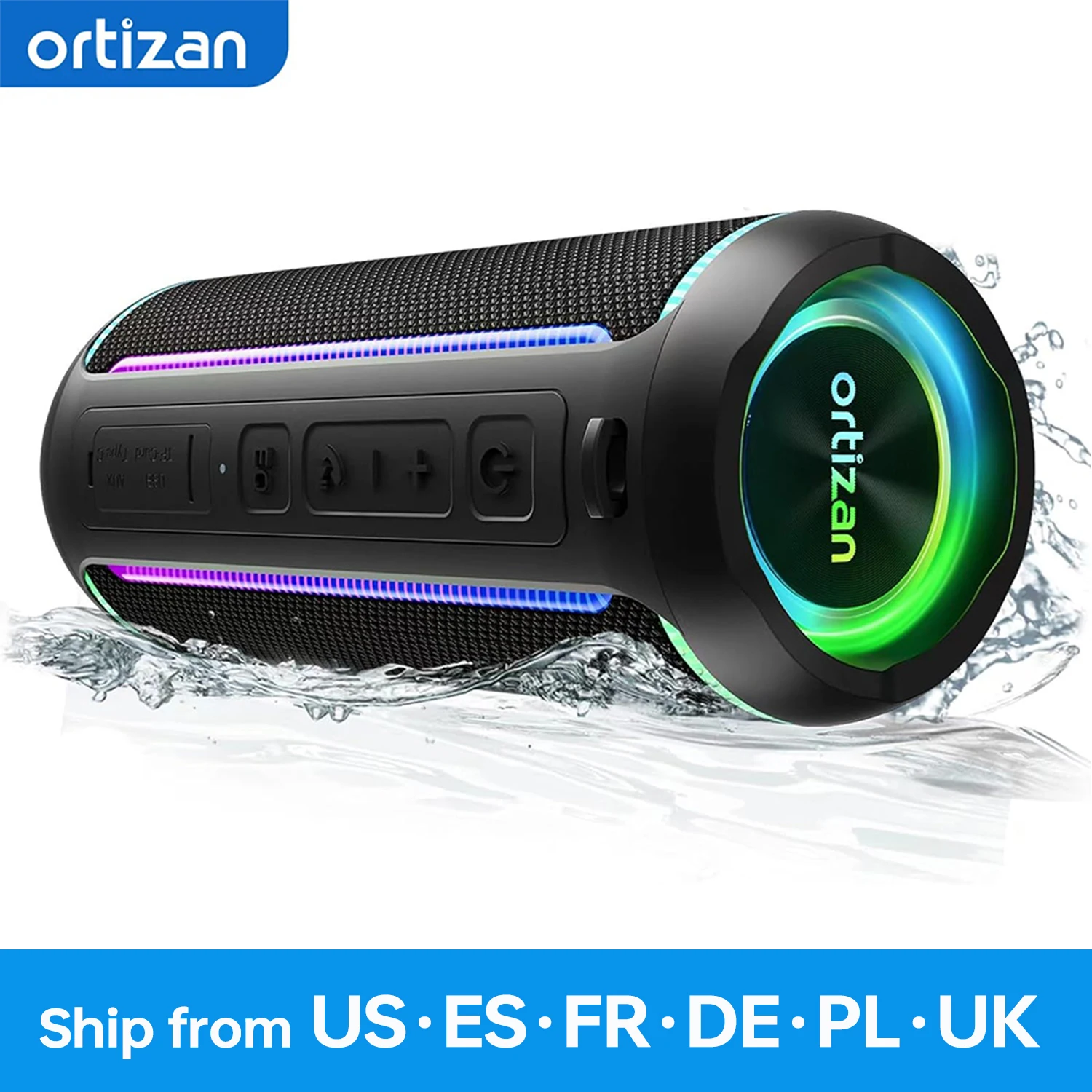 

Ortizan X30 Bluetooth Speaker 40W Portable Enhanced Bass Speaker with 30H Playtime,IPX7,RGB Lights,for Camping Party Home Use