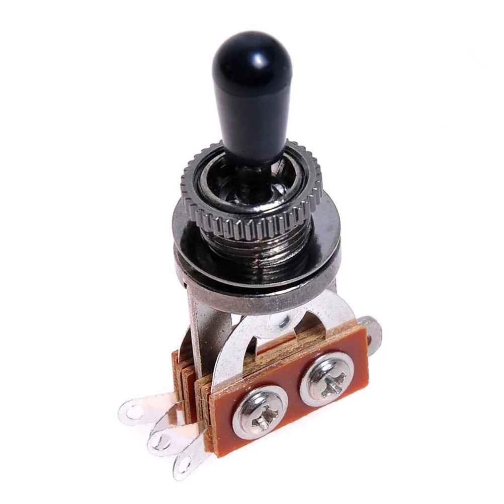 

Pcs Toggle Switch Electric Replacement Brass Silver Black Knob No Noise 3 Way Guitar Toggle Electric Guitar 3 Way