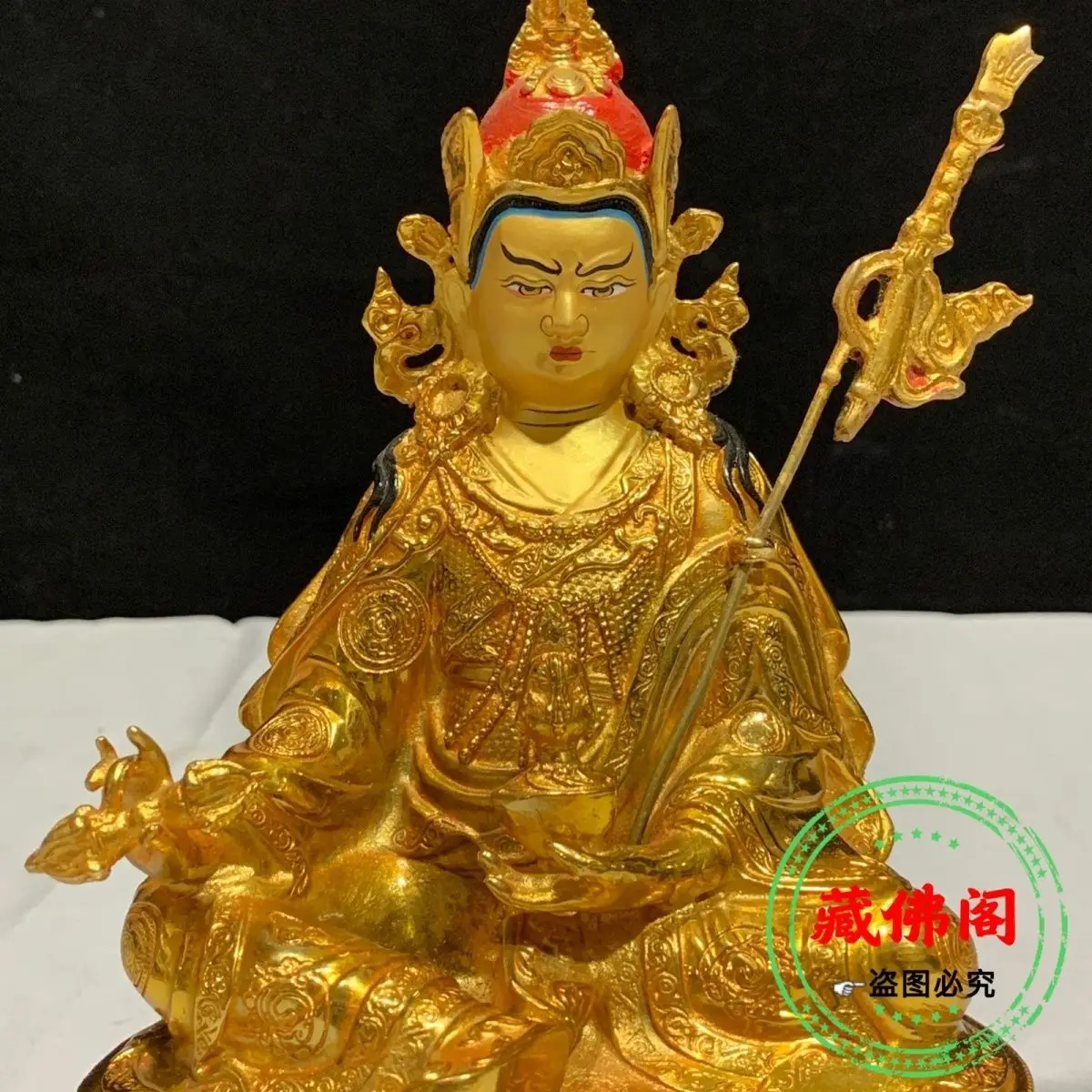 7-inch Lotus Peanut Copper Seiko Tibetan Buddha bronze gilded Lotus Peanut Tadashi ornaments Buddhist home living room.