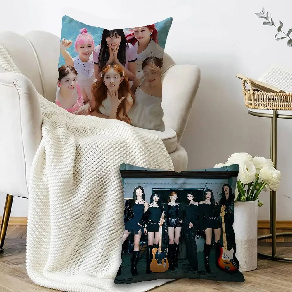 Kpop Group S-sTAYC Pillow Gift Home Office Decoration Bedroom Sofa Car Cushion Cover case 45x45