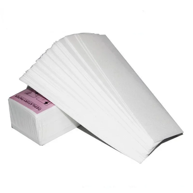 Rouleau de papier non tissé pour épilation, lot de 100 pièces, pour le corps, pour prévenir les poils, haute qualité