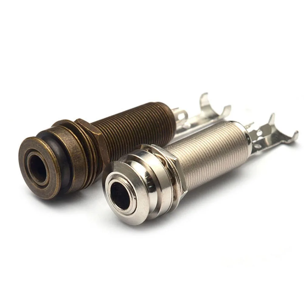 

Guitar Stud Socket Guitars Threaded End Pin Jack Endpin Sockets Brass Plug for Metal Pickup Plugs Stereo Output