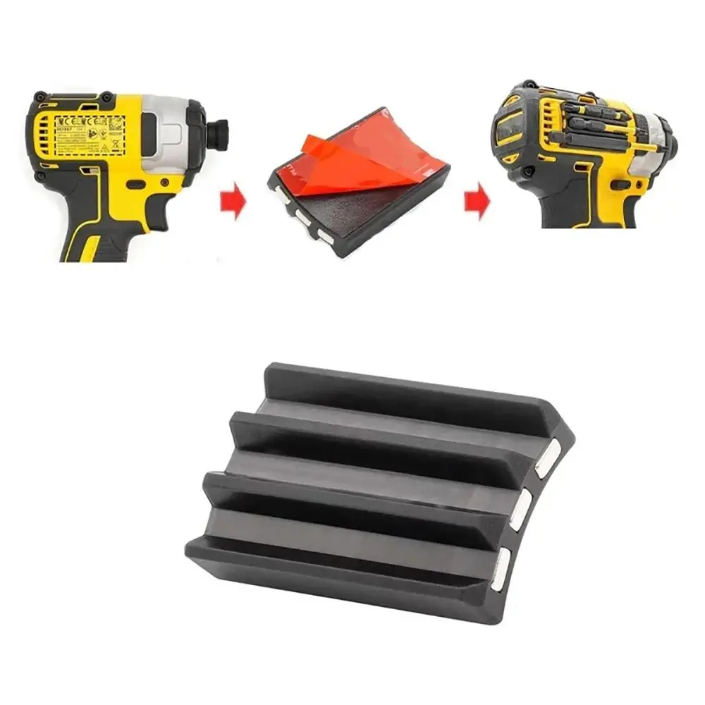 Universal Drill Bit Holder Tools Accessories DIY Durable Impact Bits Holder Self-adhesive Bits Holster