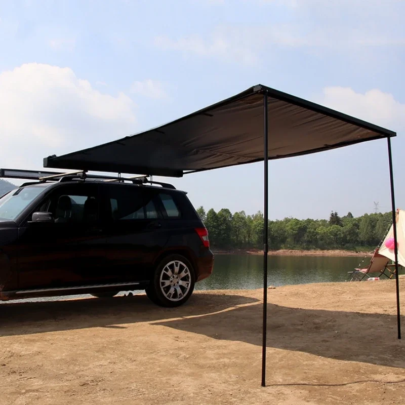 4x4 Accessories Overland Vehicle Systems Retractable Aluminium Awning with Led Light Strip For Sale